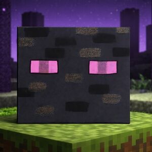 Hand-Painted Enderman- Canvas Art | Minecraft Fan Painting (8 × 10 in)